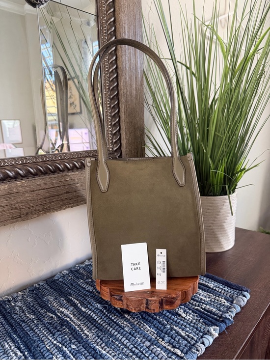 Madewell Handbags - Madewell Lexington Small Tote Worn Olive Suede Leather NWT $168